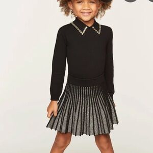 Milly Black Sweater with Beaded Collar